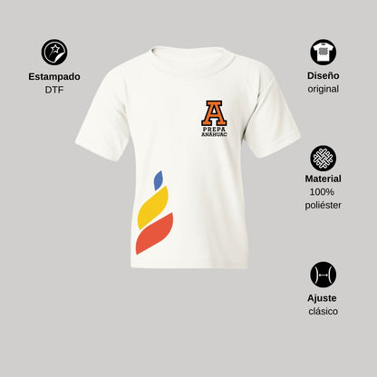 Playera Dry Fit Infantil Poliéster Torneo de la Amistad D1E Prepa Anahuac
