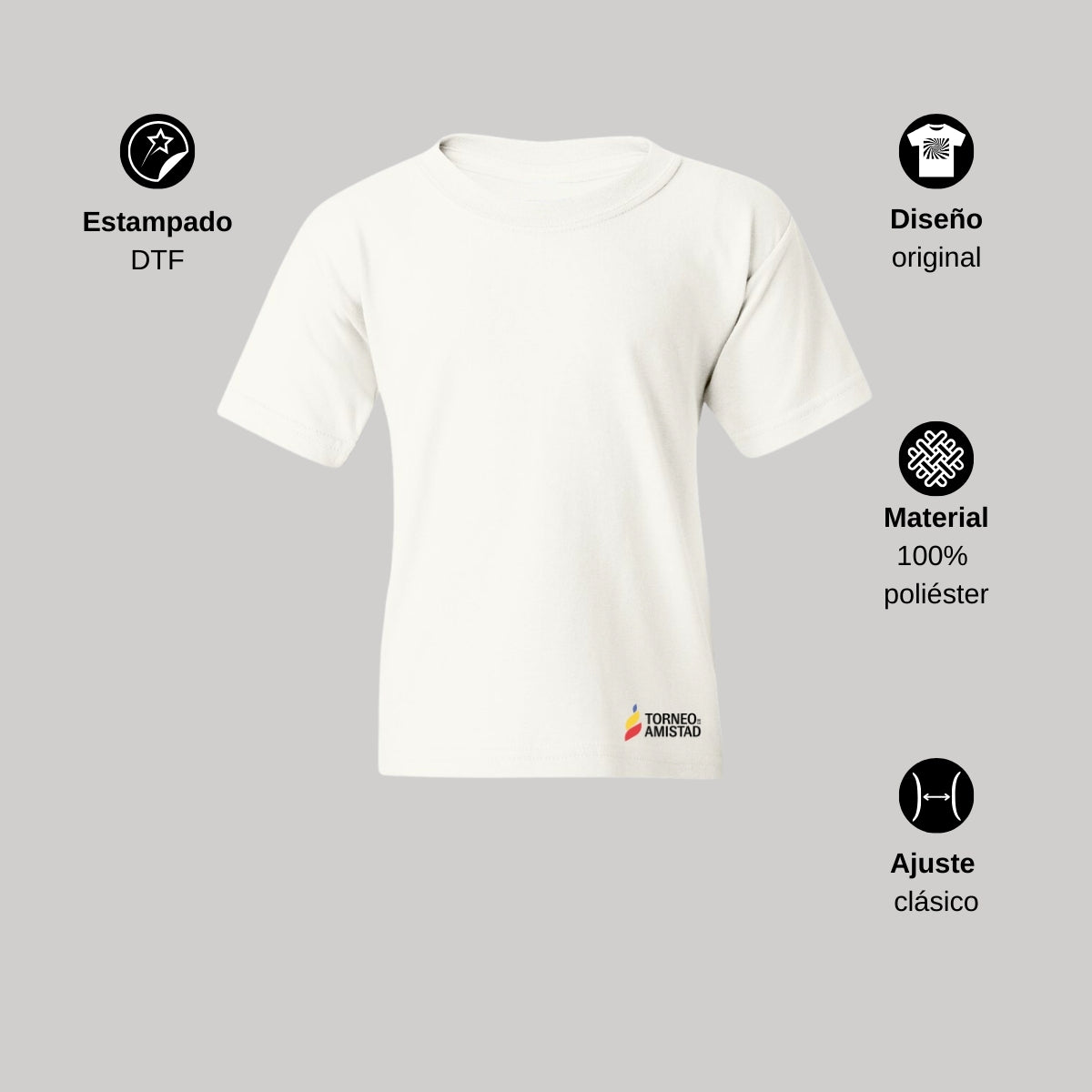 Playera Dry Fit Infantil Poliéster Torneo de la Amistad D2