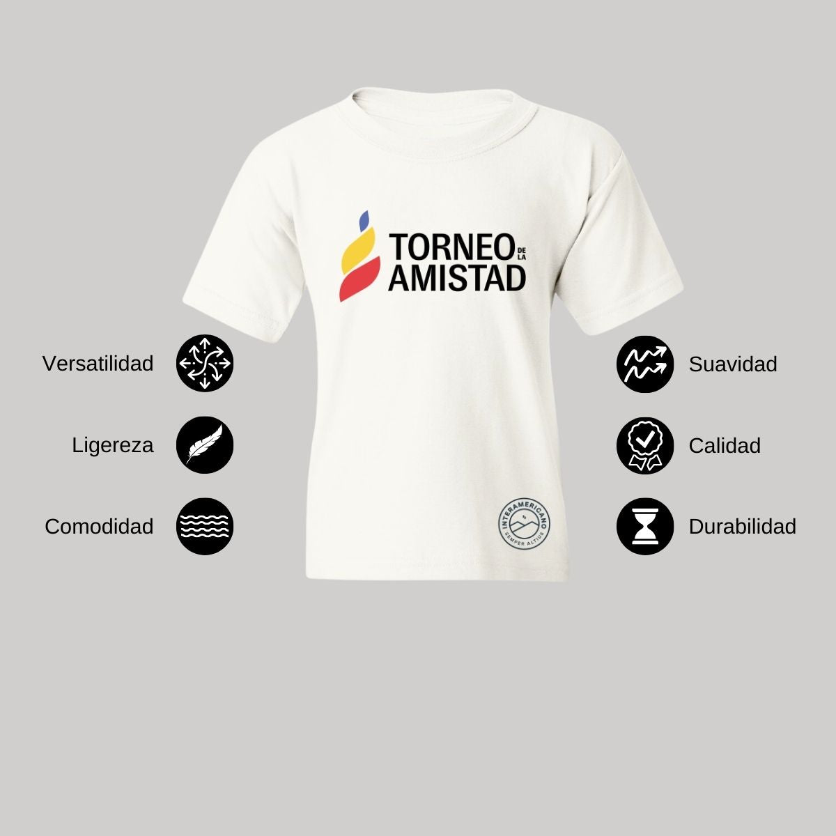 Playera Dry Fit Infantil Poliéster Torneo de la Amistad D3T Interamericano