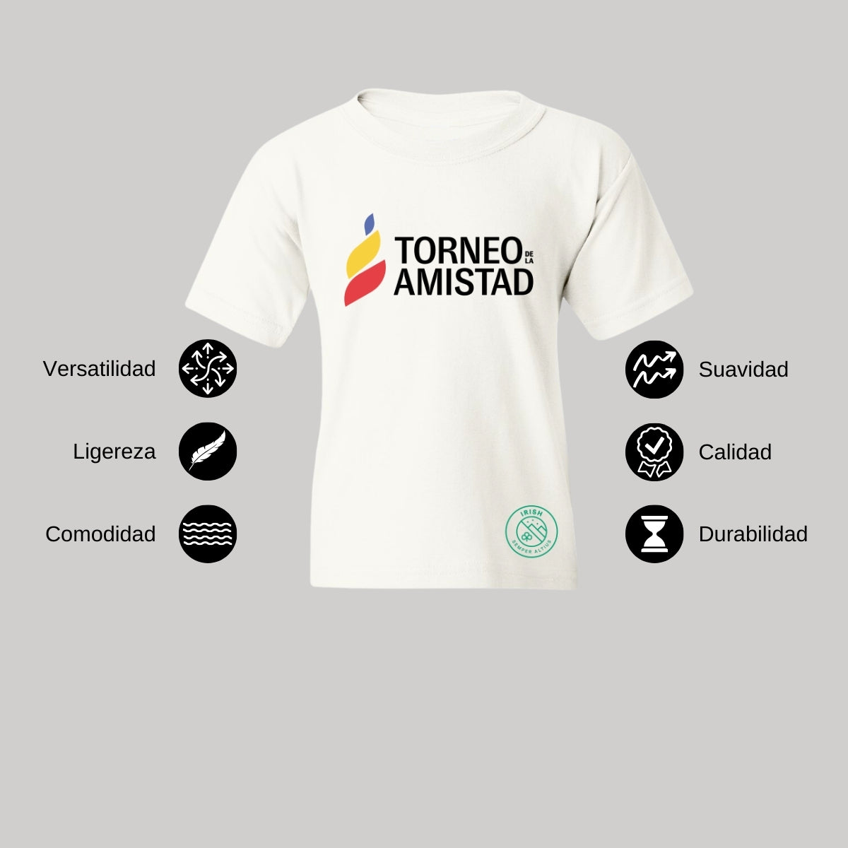 Playera Dry Fit Infantil Poliéster Torneo de la Amistad D3T Irish