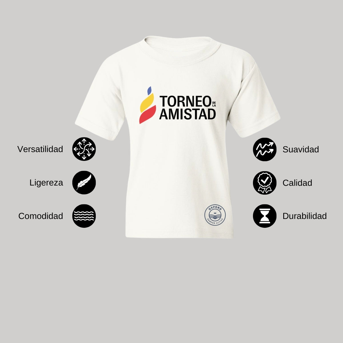 Playera Dry Fit Infantil Poliéster Torneo de la Amistad D3T Oxford