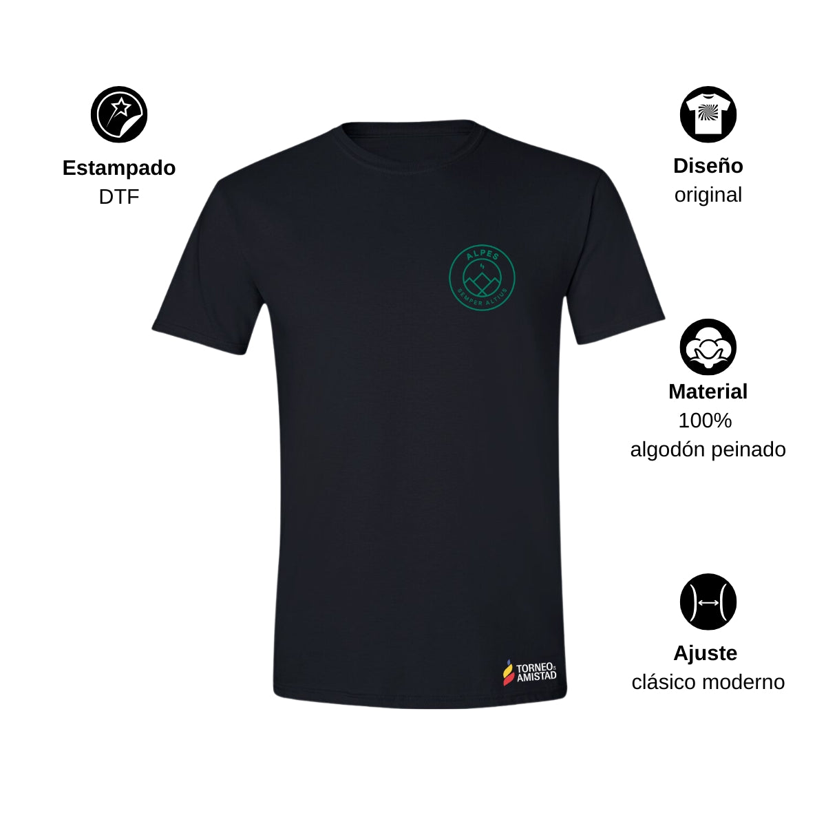 Playera Hombre Algodón Torneo de la Amistad D2E Alpes