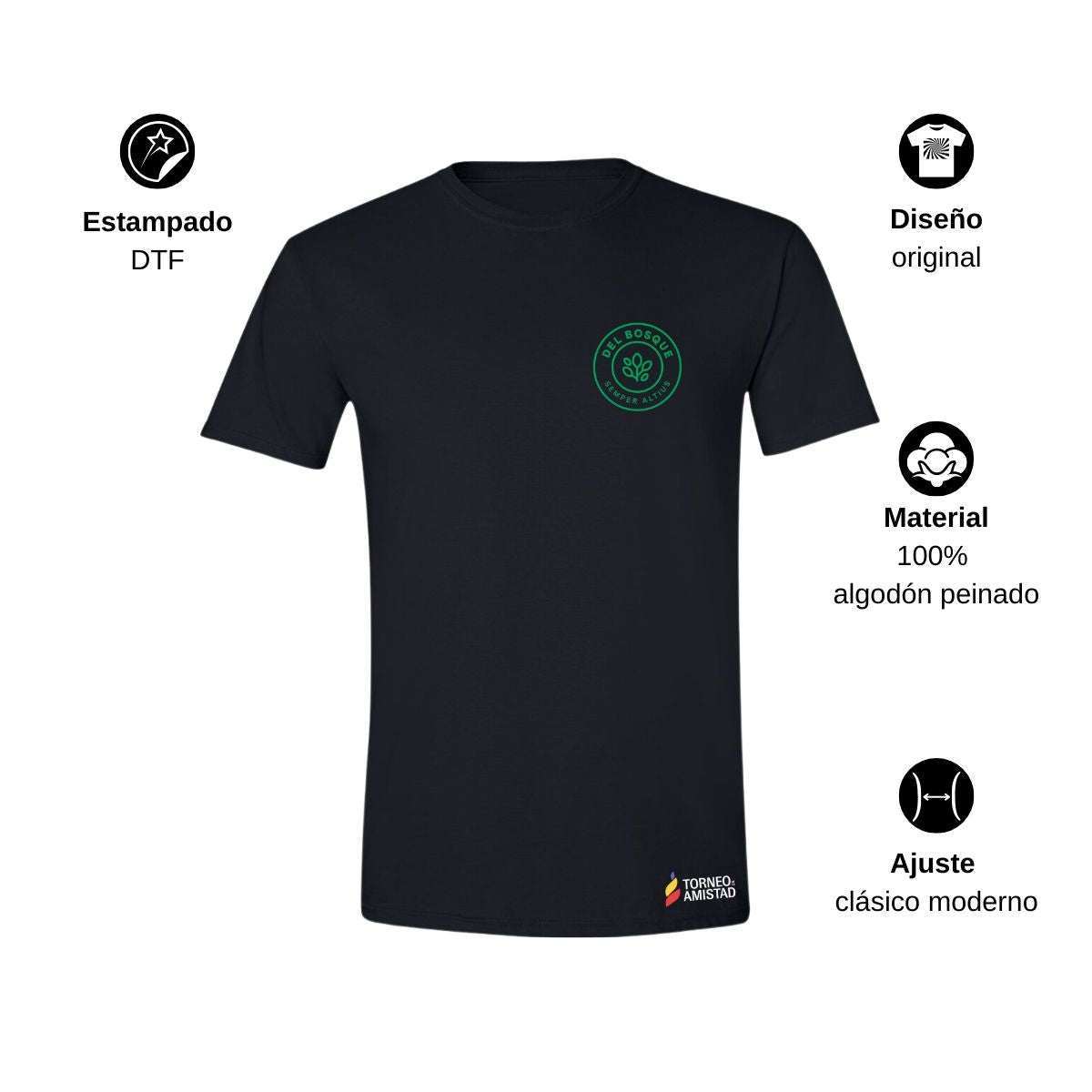 Playera Hombre Algodón Torneo de la Amistad D2E Del Bosque