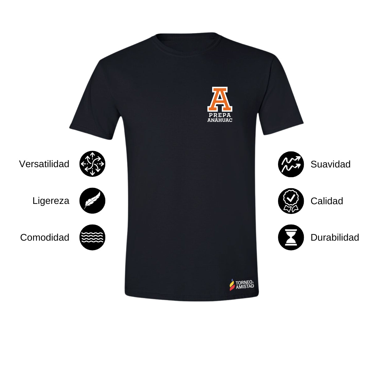 Playera Hombre Algodón Torneo de la Amistad D2E Prepa Anahuac