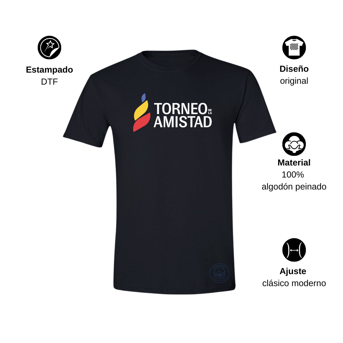 Playera Hombre Algodón Torneo de la Amistad D3T Oxford