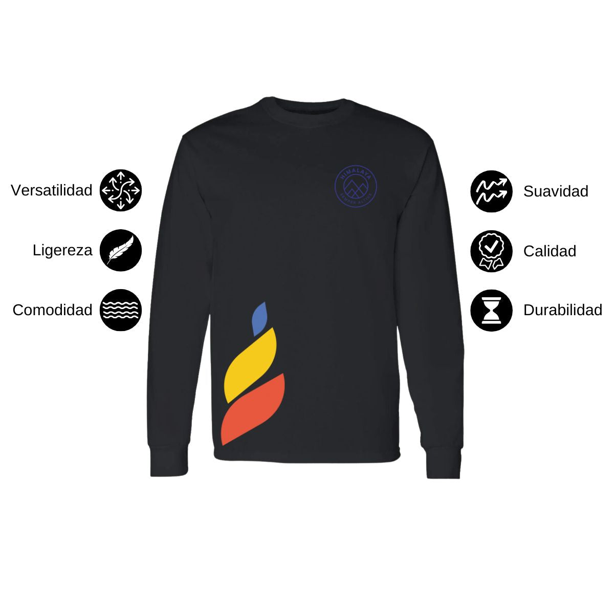Playera Manga Larga Unisex Algodón Torneo de la Amistad D1E Himalaya