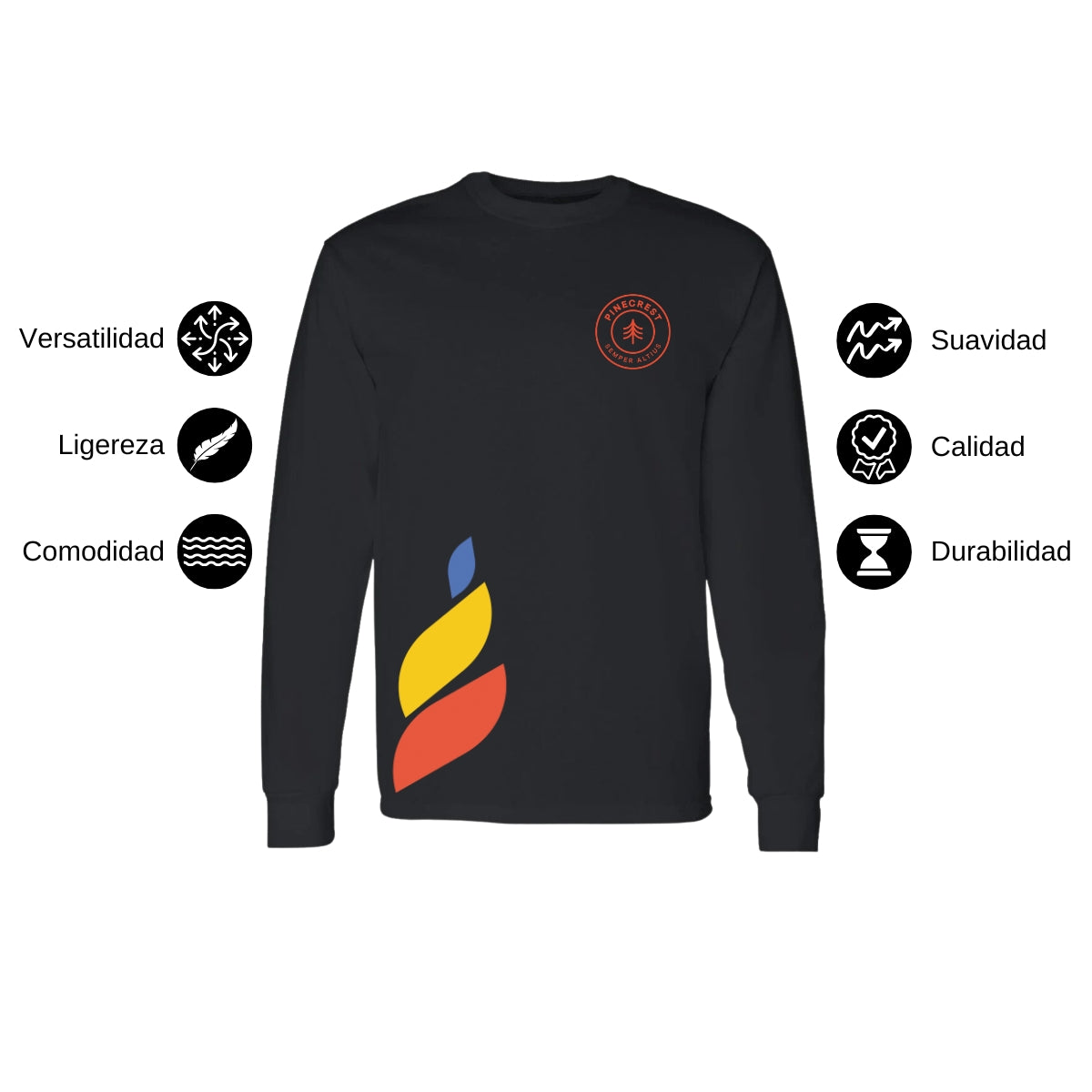 Playera Manga Larga Unisex Algodón Torneo de la Amistad D1E Pinecrest