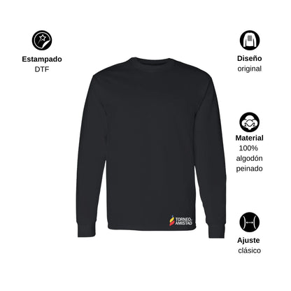 Playera Manga Larga Unisex Algodón Torneo de la Amistad D2