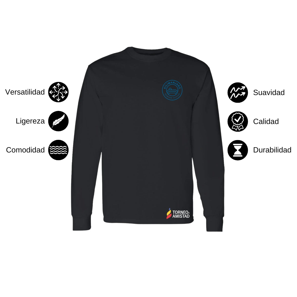 Playera Manga Larga Unisex Algodón Torneo de la Amistad D2E Kilimanjaro