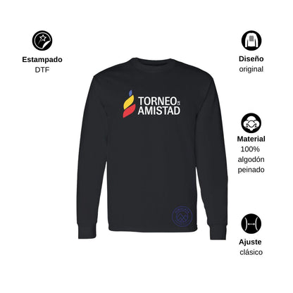 Playera Manga Larga Unisex Algodón Torneo de la Amistad D3T Himalaya