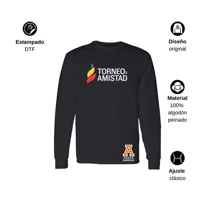 Playera Manga Larga Unisex Algodón Torneo de la Amistad D3T Prepa Anahuac