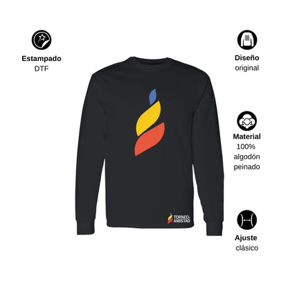 Playera Manga Larga Unisex Algodón Torneo de la Amistad D4