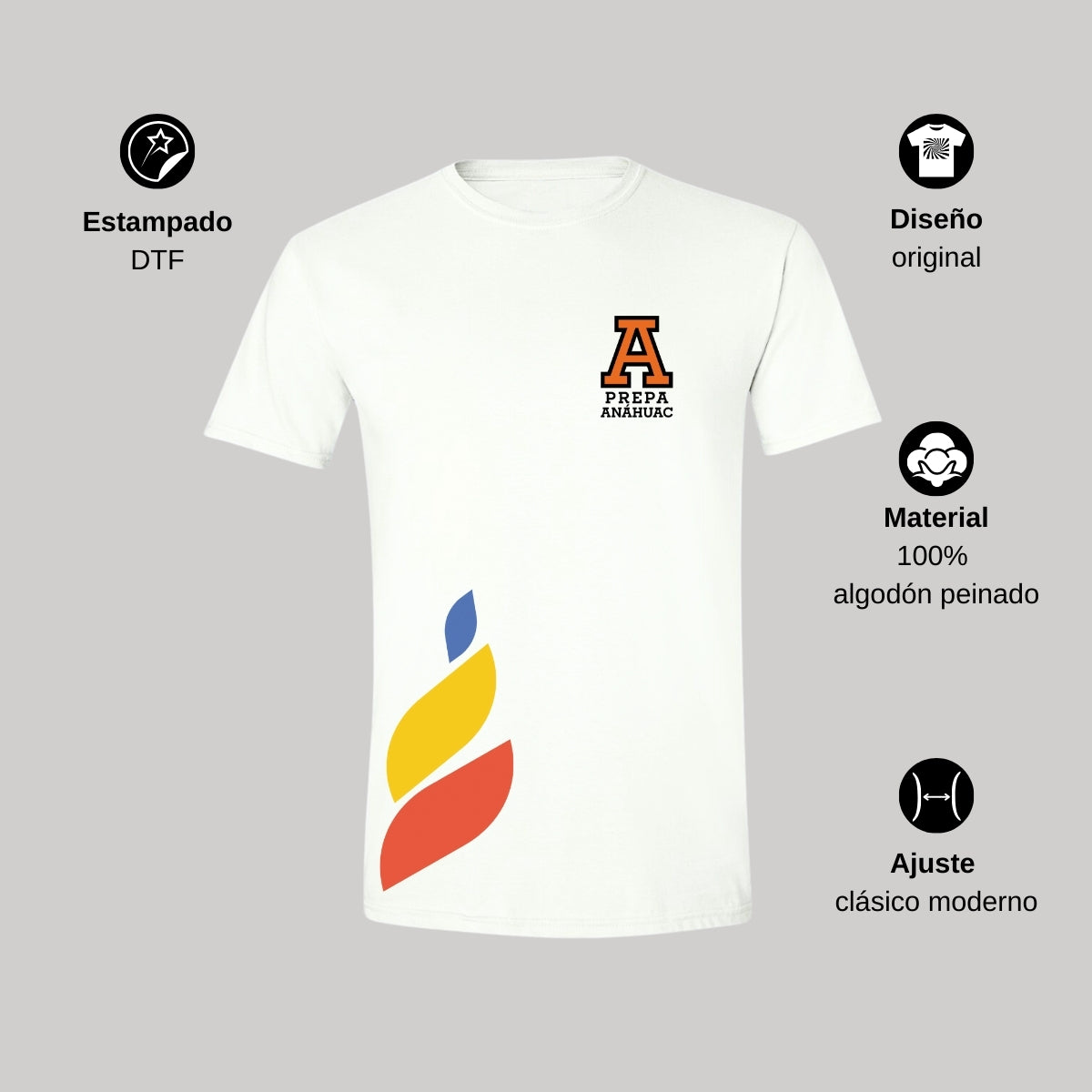 Playera Hombre Algodón Torneo de la Amistad D1E Prepa Anahuac