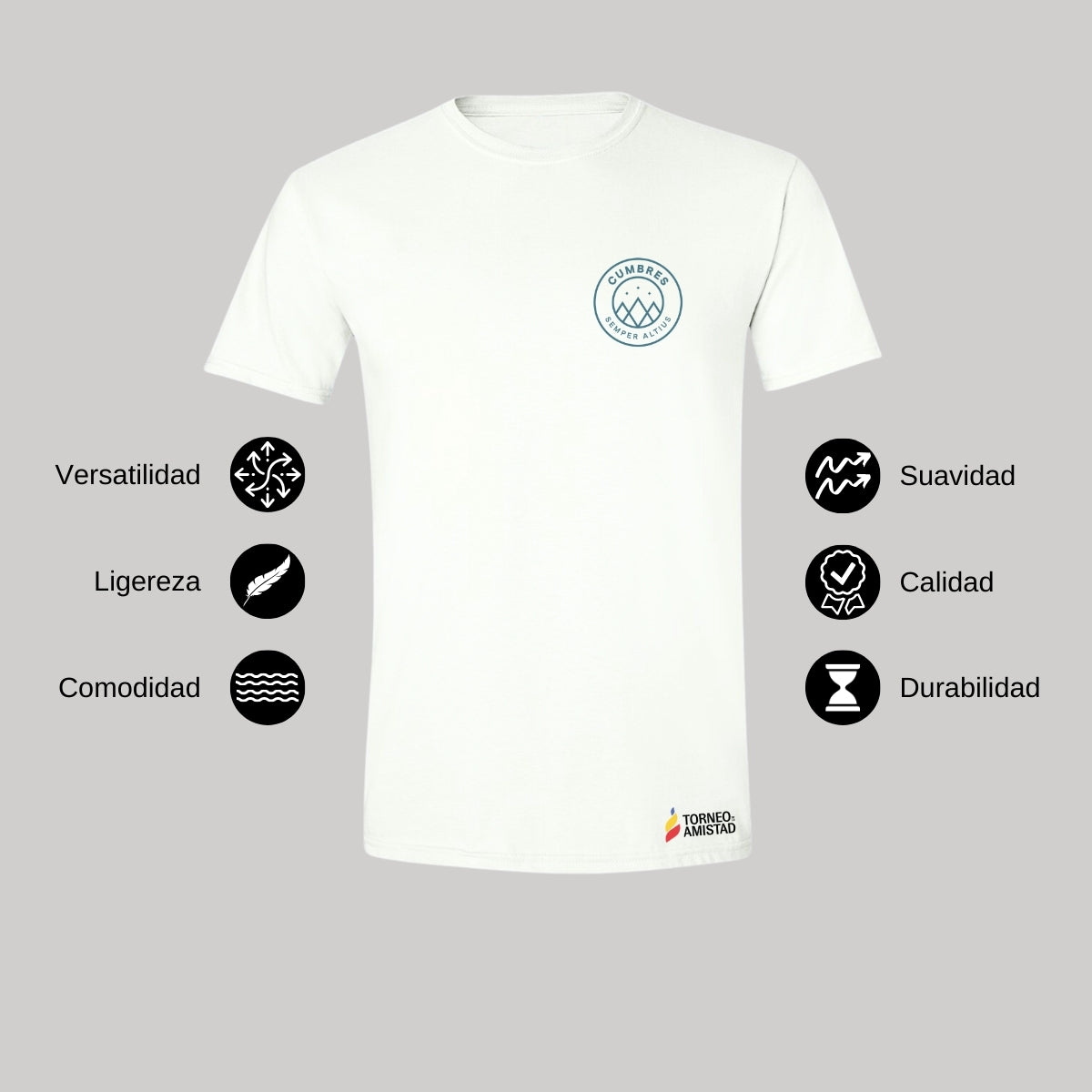Playera Hombre Algodón Torneo de la Amistad D2E Cumbres