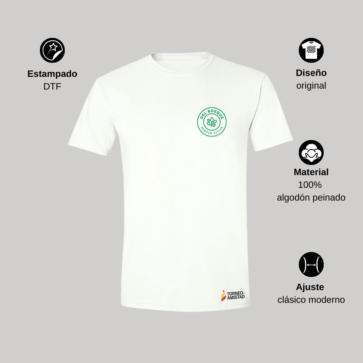 Playera Hombre Algodón Torneo de la Amistad D2E Del Bosque