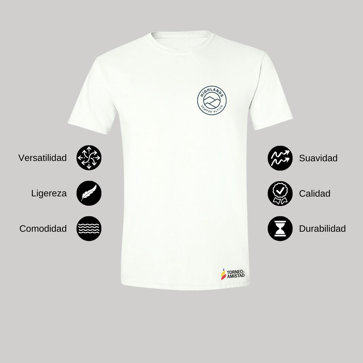 Playera Hombre Algodón Torneo de la Amistad D2E Highlands