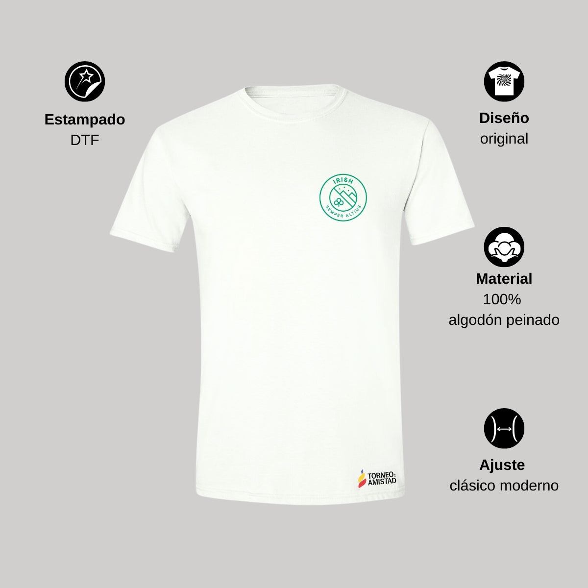 Playera Hombre Algodón Torneo de la Amistad D2E Irish