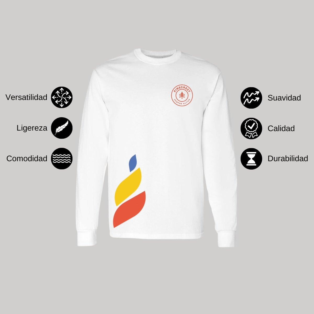 Playera Manga Larga Unisex Algodón Torneo de la Amistad D1E Pinecrest
