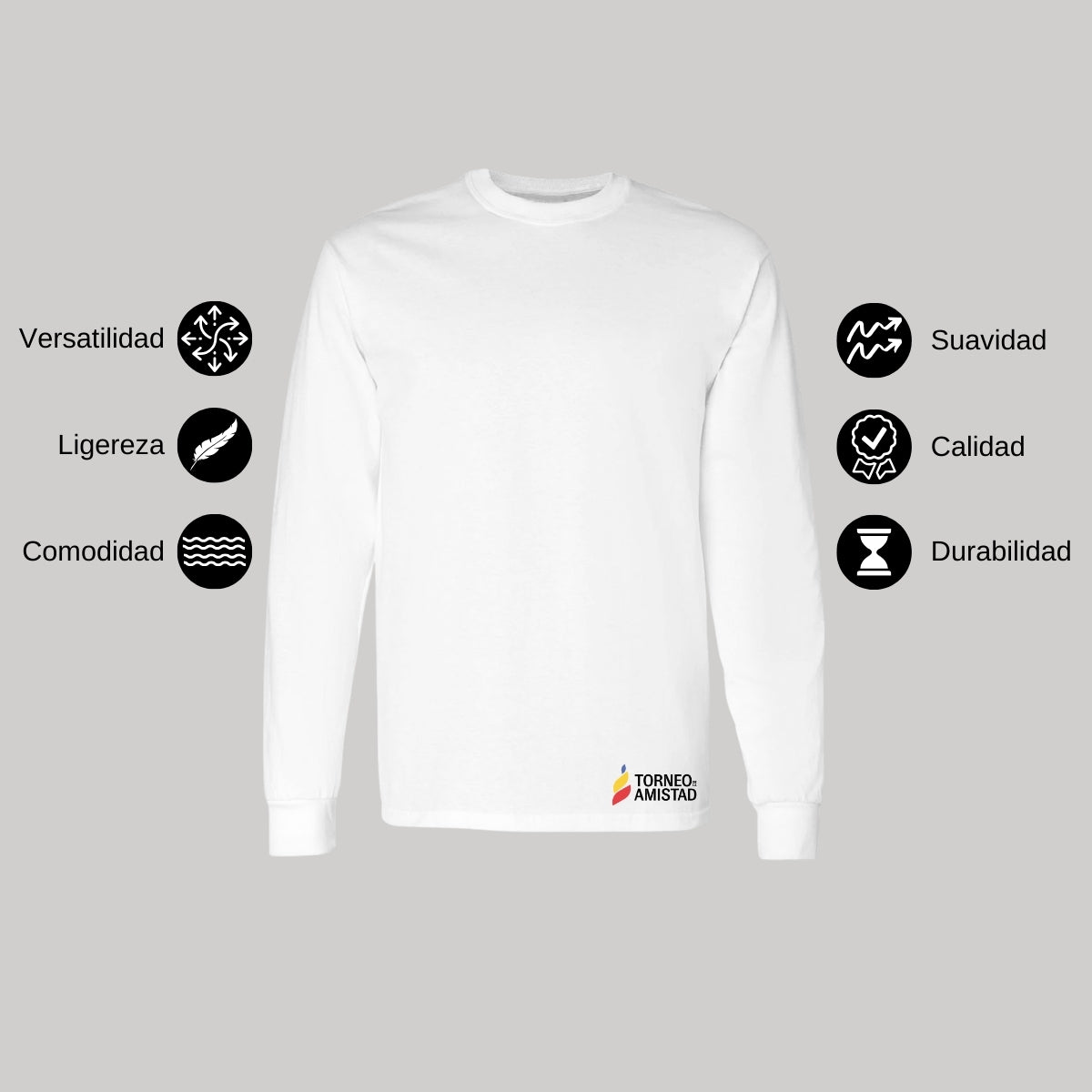 Playera Manga Larga Unisex Algodón Torneo de la Amistad D2