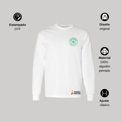 Playera Manga Larga Unisex Algodón Torneo de la Amistad D2E Del Bosque
