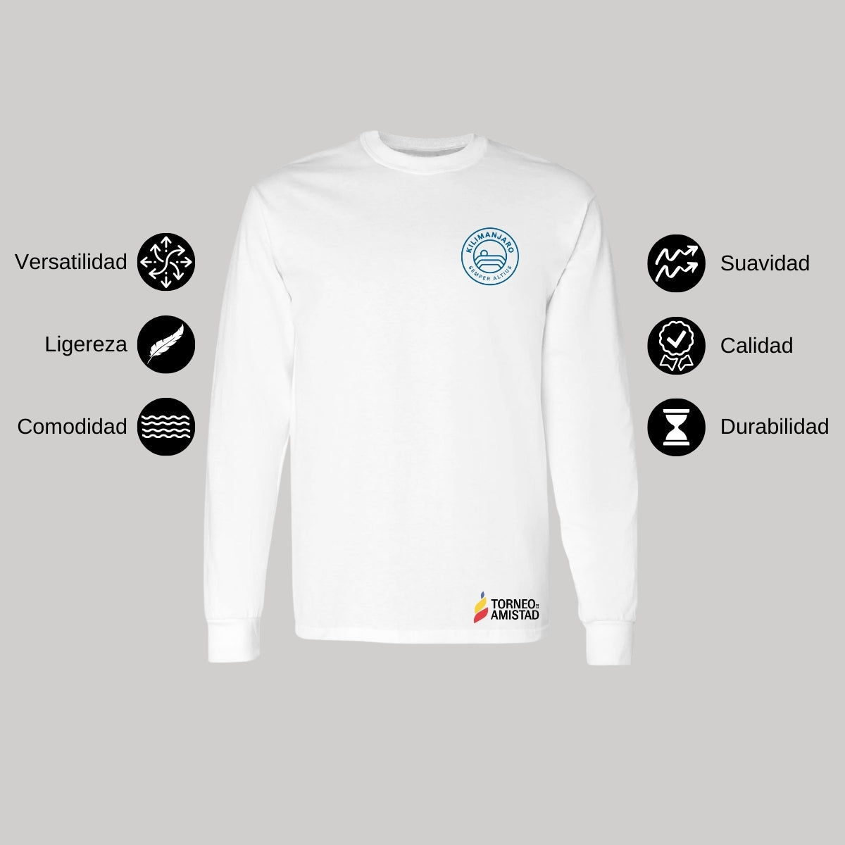 Playera Manga Larga Unisex Algodón Torneo de la Amistad D2E Kilimanjaro
