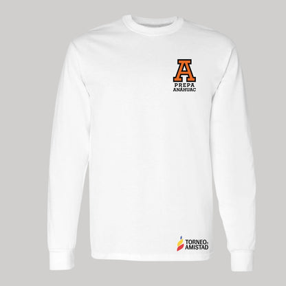 Playera Manga Larga Unisex Algodón Torneo de la Amistad D2E Prepa Anahuac