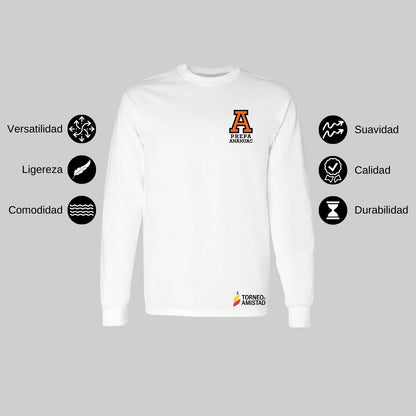 Playera Manga Larga Unisex Algodón Torneo de la Amistad D2E Prepa Anahuac