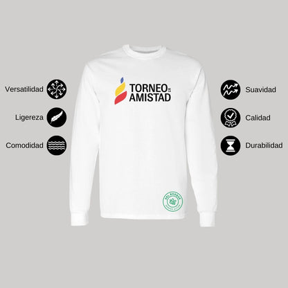 Playera Manga Larga Unisex Algodón Torneo de la Amistad D3T Del Bosque