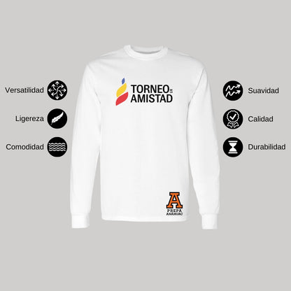Playera Manga Larga Unisex Algodón Torneo de la Amistad D3T Prepa Anahuac