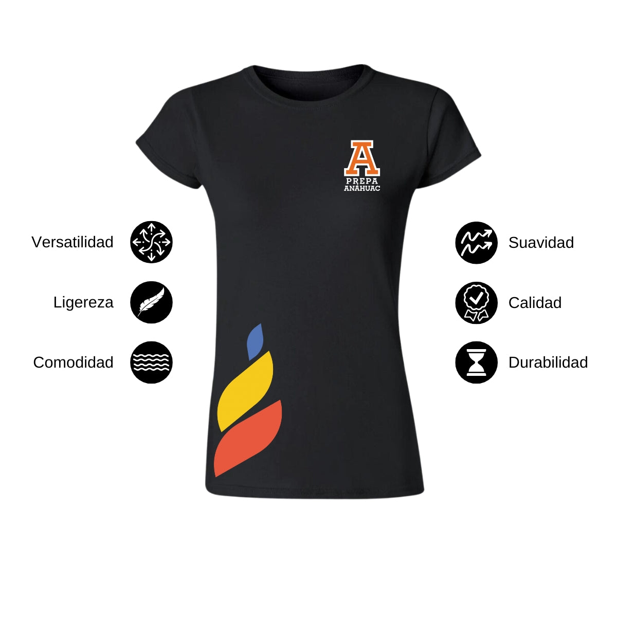 Playera Mujer Algodón Torneo de la Amistad D1E Prepa Anahuac