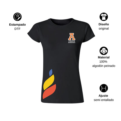 Playera Mujer Algodón Torneo de la Amistad D1E Prepa Anahuac