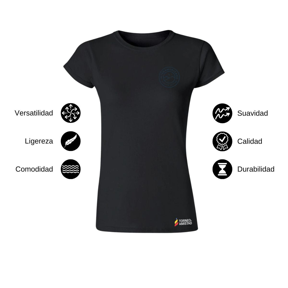 Playera Mujer Algodón Torneo de la Amistad D2E Interamericano