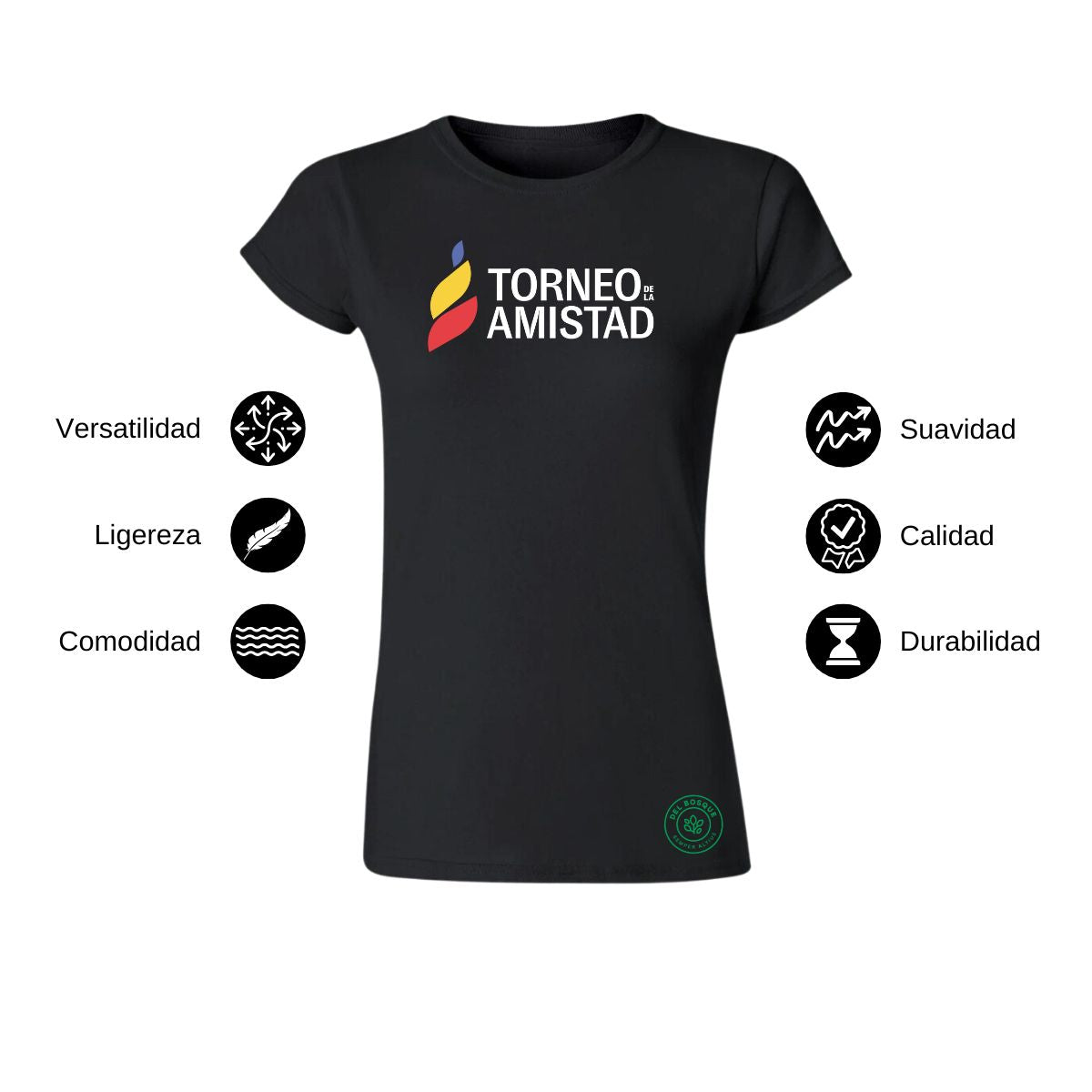 Playera Mujer Algodón Torneo de la Amistad D3T Del Bosque
