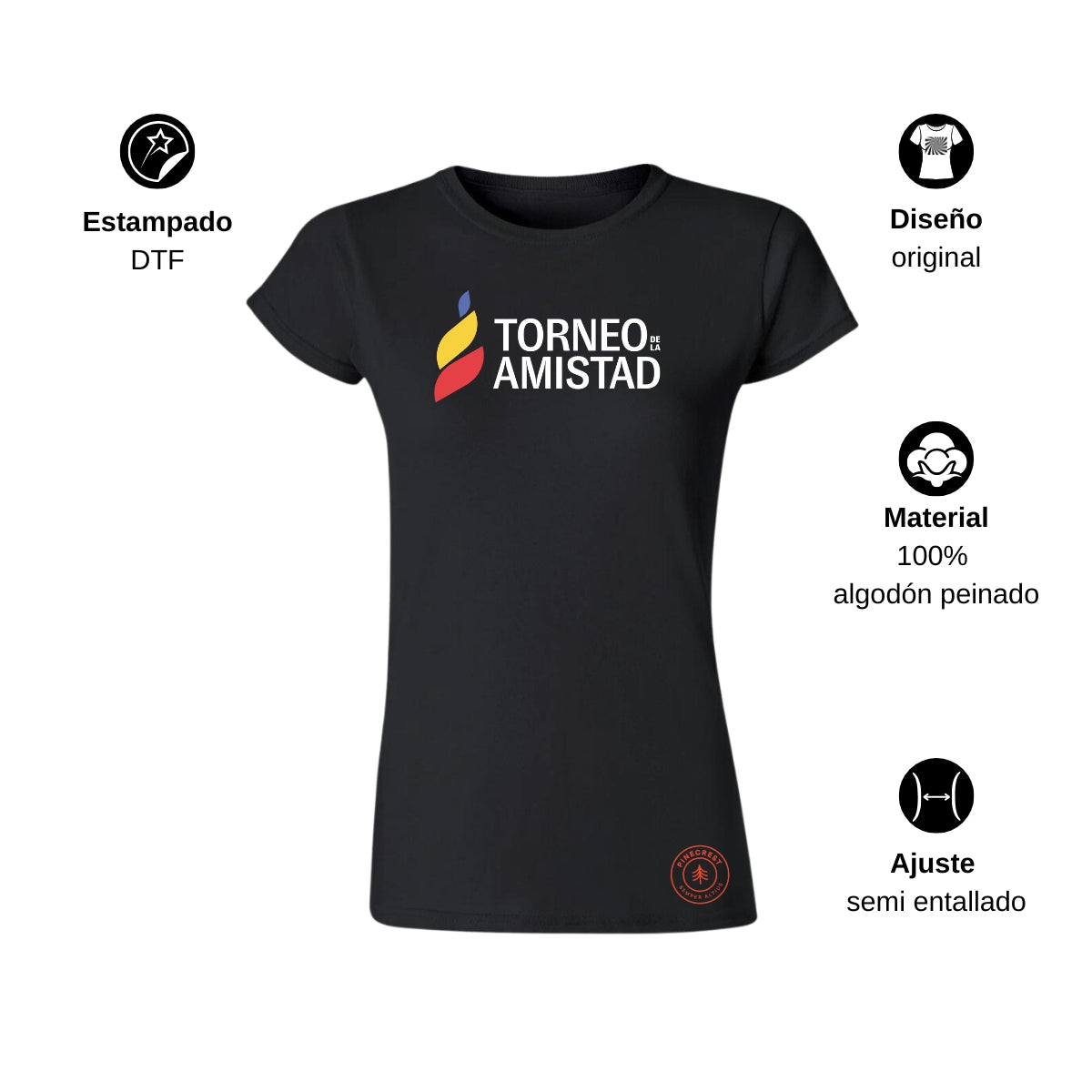Playera Mujer Algodón Torneo de la Amistad D3T Pinecrest