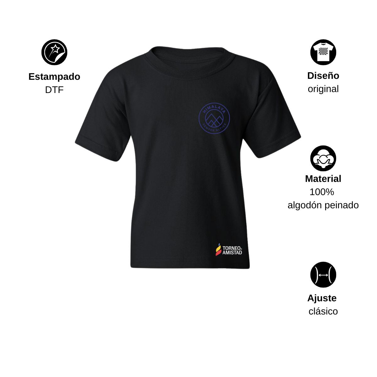 Playera Infantil Algodón Torneo de la Amistad D2E Himalaya
