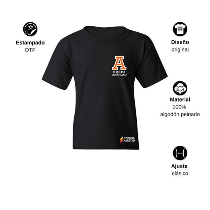 Playera Infantil Algodón Torneo de la Amistad D2E Prepa Anahuac