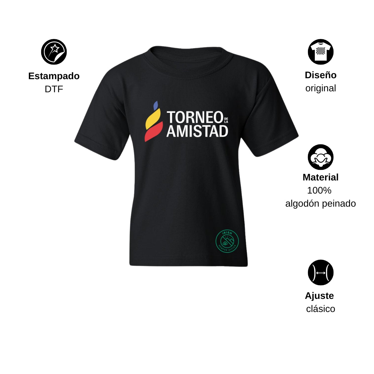 Playera Infantil Algodón Torneo de la Amistad D3T Irish