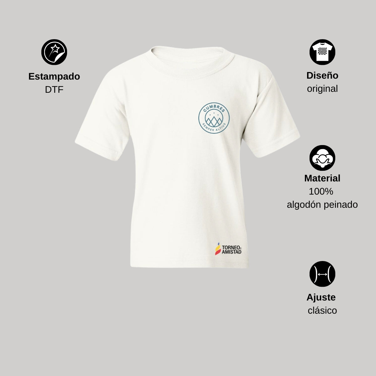 Playera Infantil Algodón Torneo de la Amistad D2E Cumbres