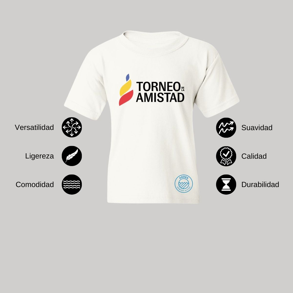 Playera Infantil Algodón Torneo de la Amistad D3T Andes