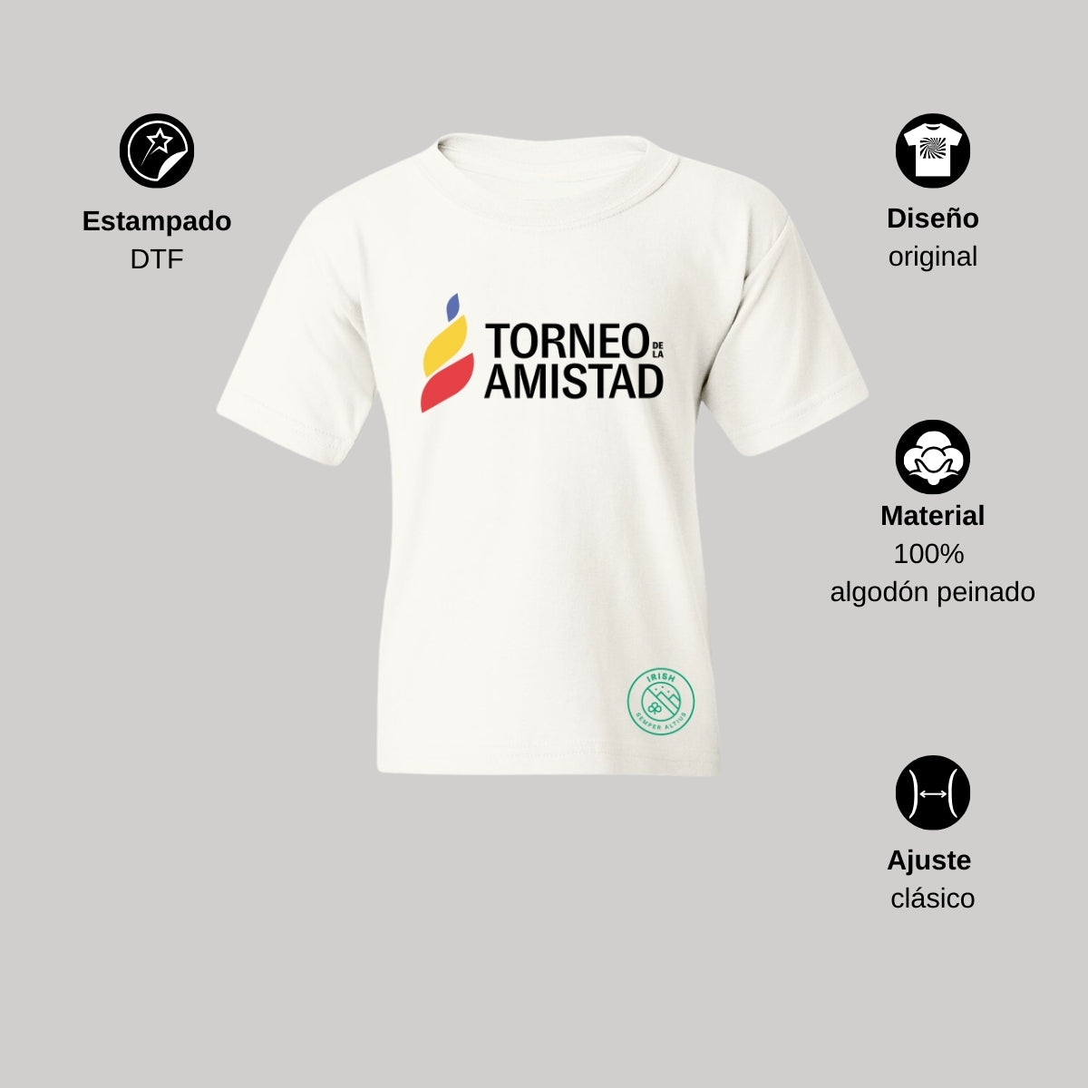 Playera Infantil Algodón Torneo de la Amistad D3T Irish