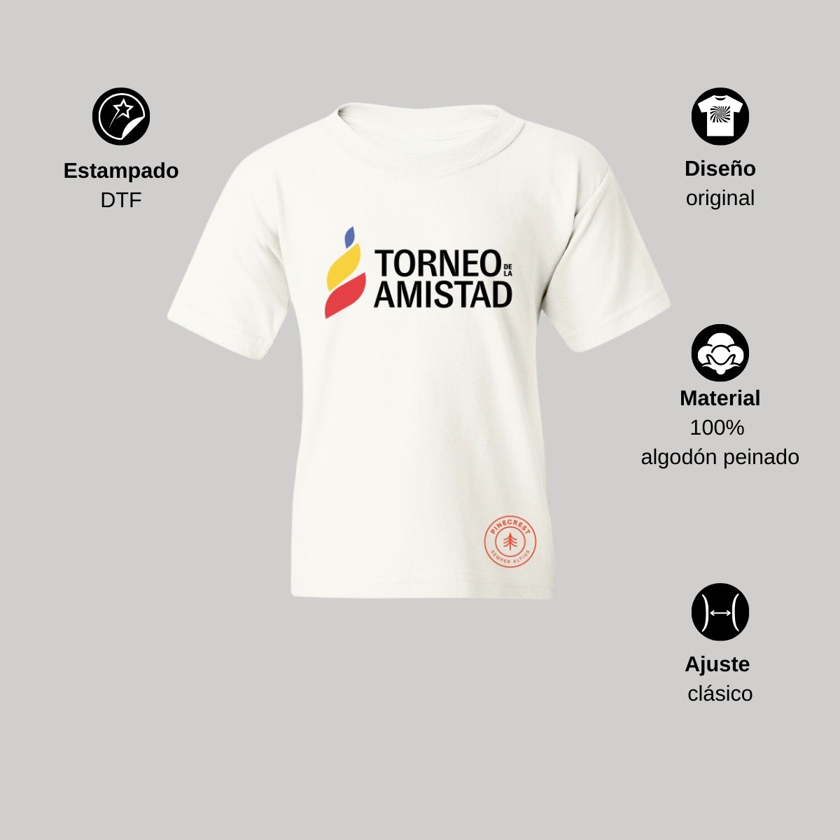 Playera Infantil Algodón Torneo de la Amistad D3T Pinecrest
