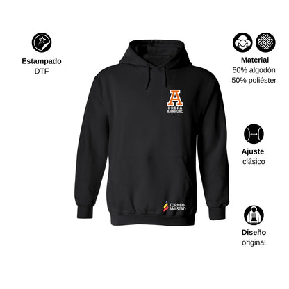 Sudadera Hoodie Unisex Algodón Poliéster Torneo de la Amistad D2E Prepa Anahuac