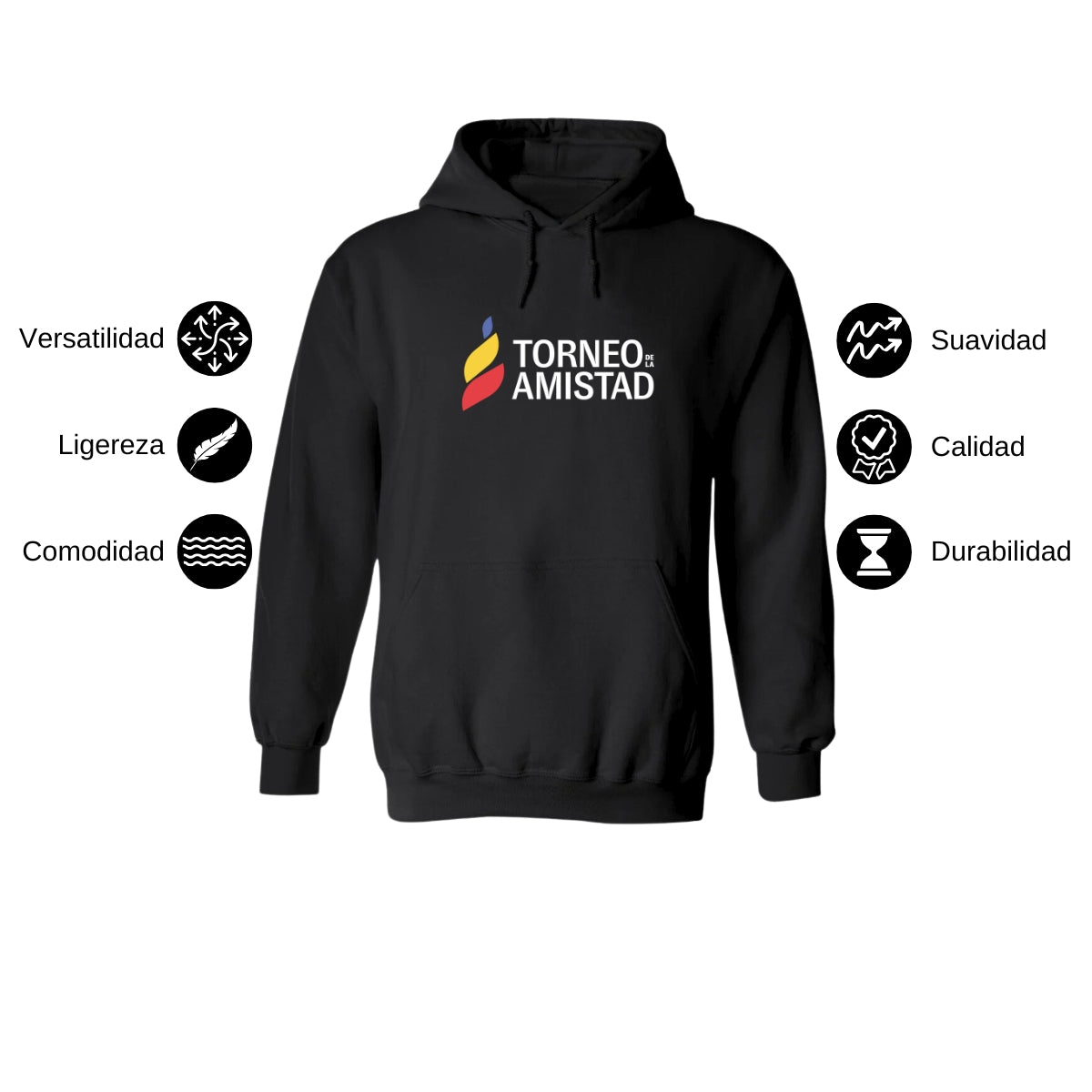 Sudadera Hoodie Unisex Algodón Poliéster Torneo de la Amistad D3
