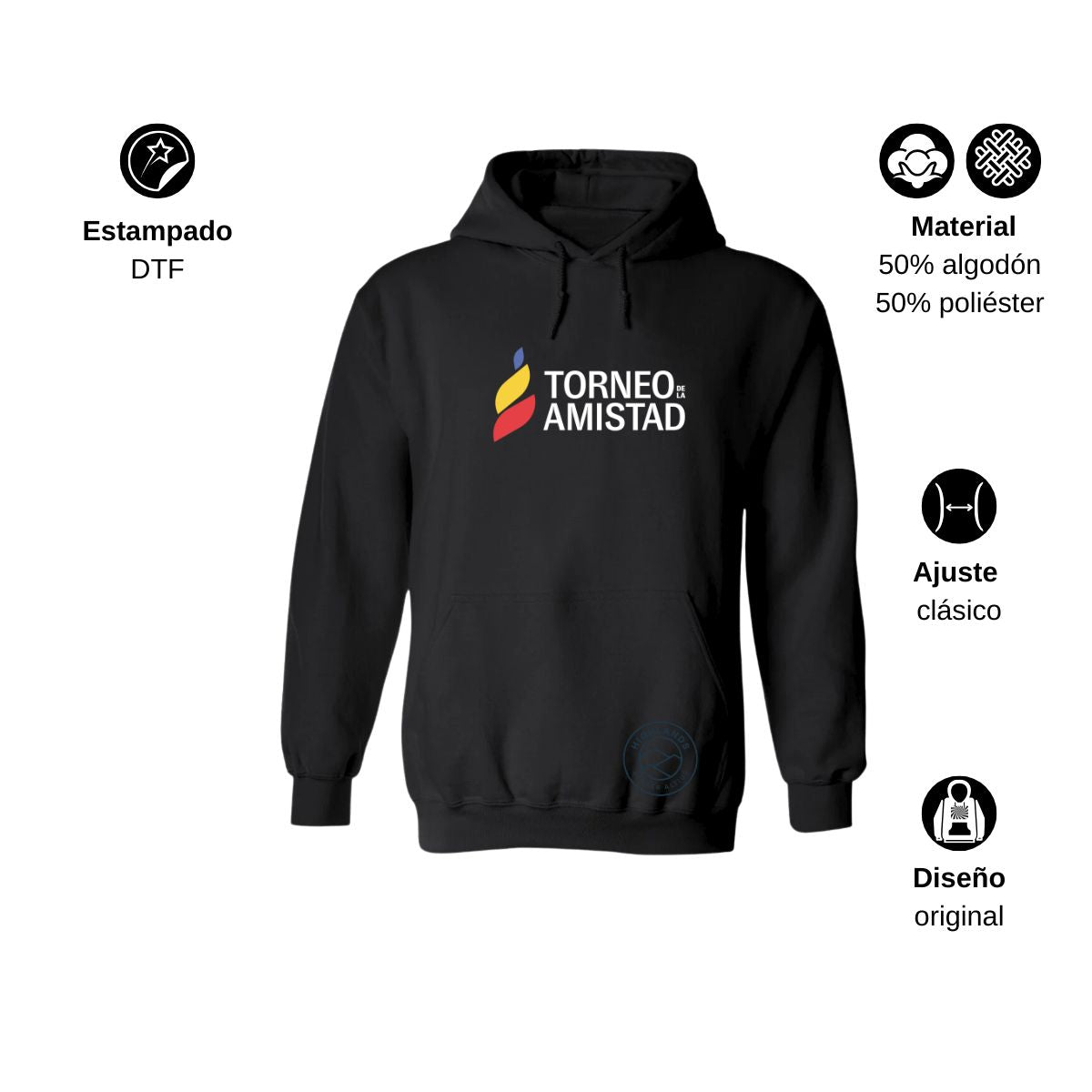 Sudadera Hoodie Unisex Algodón Poliéster Torneo de la Amistad D3T Highlands