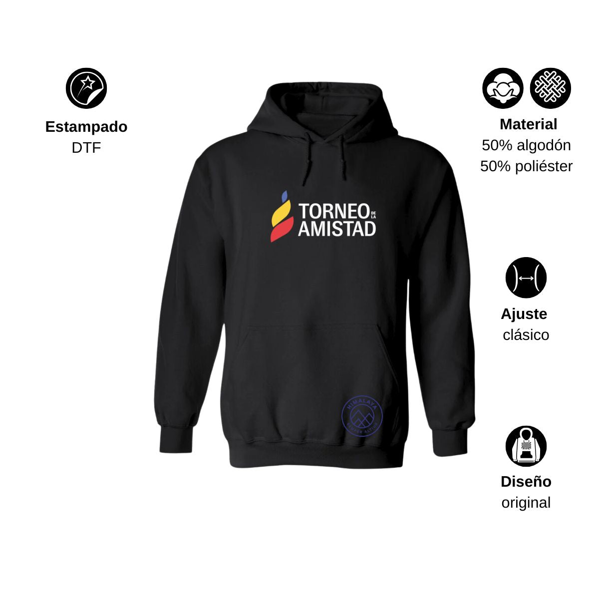 Sudadera Hoodie Unisex Algodón Poliéster Torneo de la Amistad D3T Himalaya