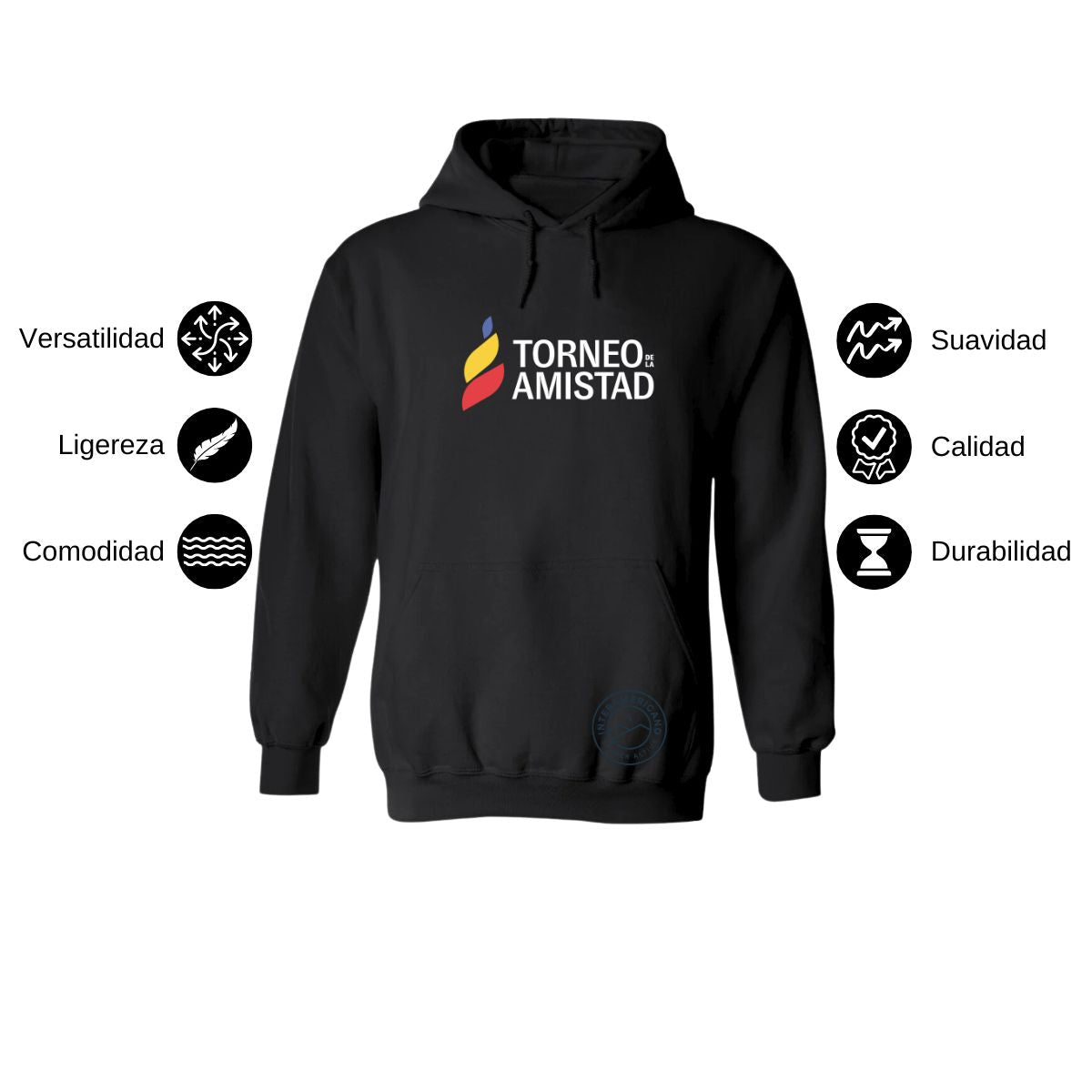 Sudadera Hoodie Unisex Algodón Poliéster Torneo de la Amistad D3T Interamericano