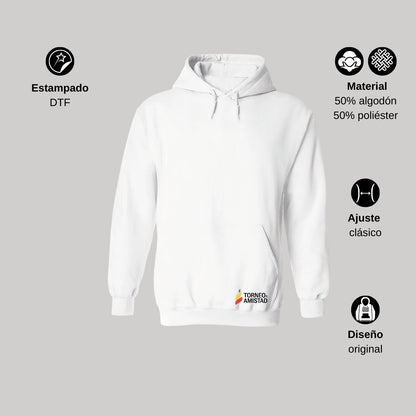 Sudadera Hoodie Unisex Algodón Poliéster Torneo de la Amistad D2