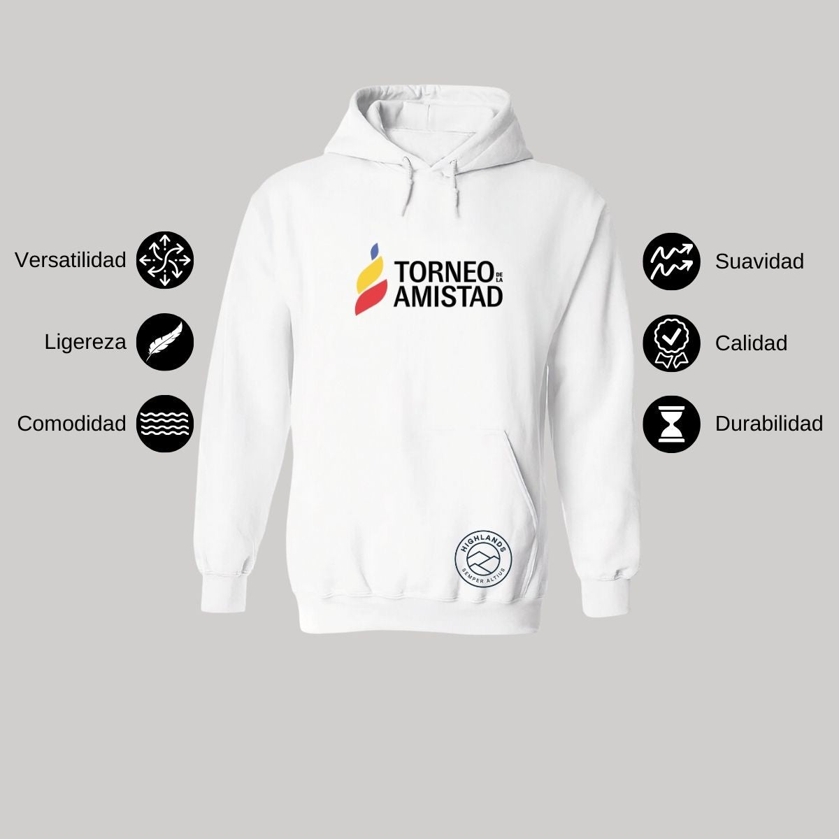 Sudadera Hoodie Unisex Algodón Poliéster Torneo de la Amistad D3T Highlands